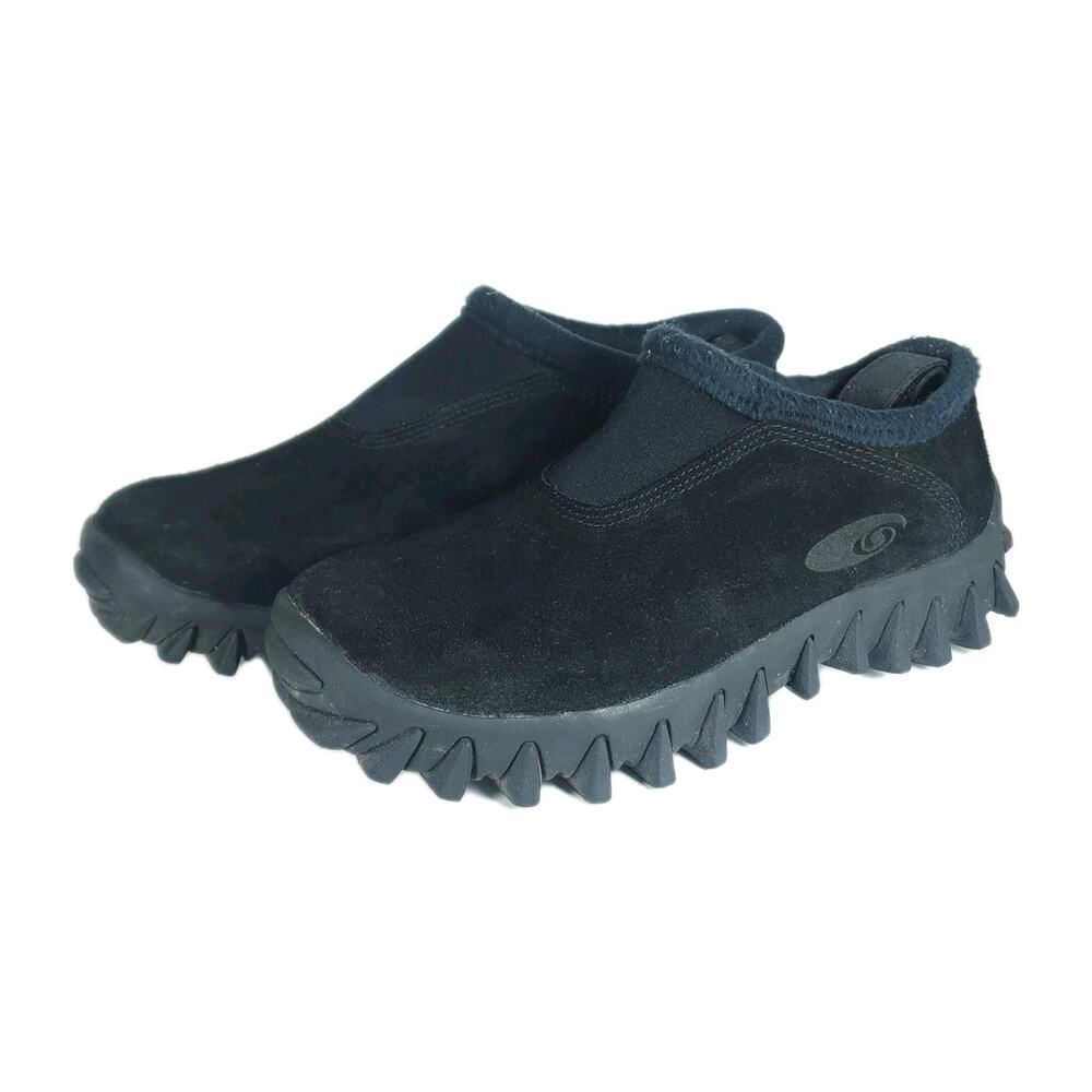 Salomon Women's Cx VTG US7 Black Suede Contagrip Insulated SnowClog Hiking Boot